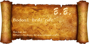 Bodosi Brúnó névjegykártya